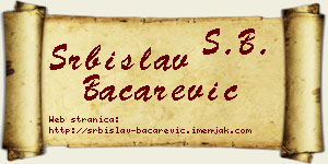 Srbislav Bačarević vizit kartica